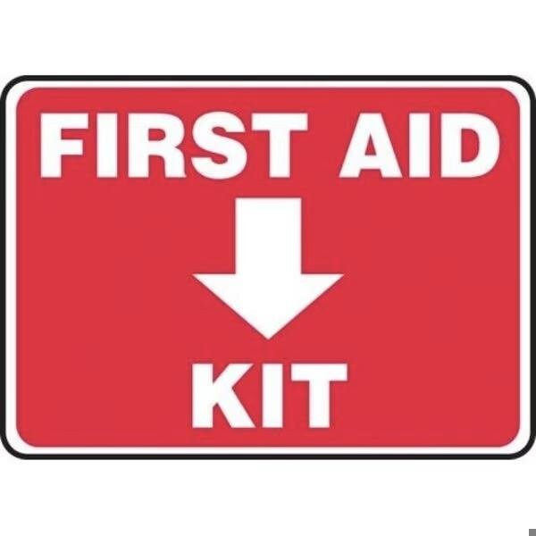 Accuform Safety Sign, FIRST AID KIT, 10 X 14, Plastic MFSD958VP - main